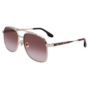 New VICTORIA BECKHAM Silver Square VB233S 702 Sunglasses Women
